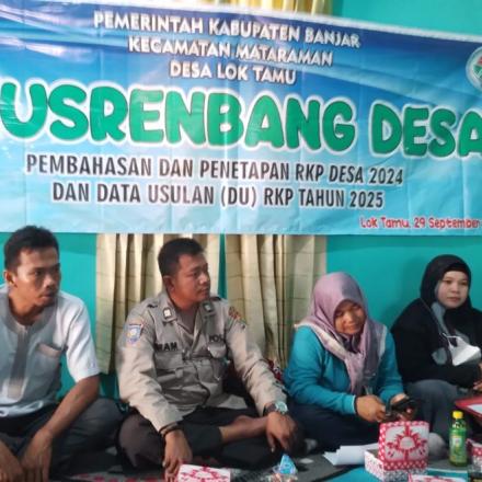 Penetapan Rencana Kerja Pemerintah Desa Lok Tamu (RKPDes) Tahun Anggaran 2024 dan DU RKP 2025